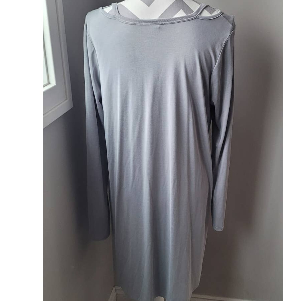 Lazy Sundays Grey Comfy Long Sleeve Dress Large - Picture 3 of 4